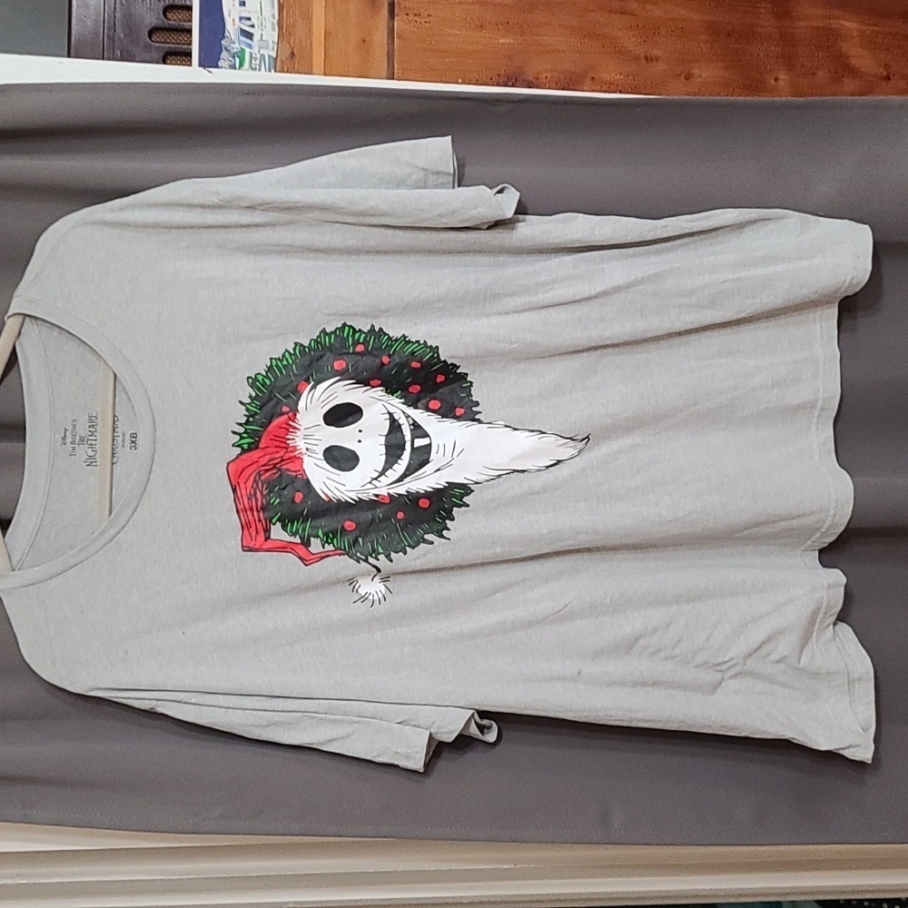 Disney Nightmare Before Christmas Mens T-shirt‎ Gray Jack Skellington Sz 3XB EUC